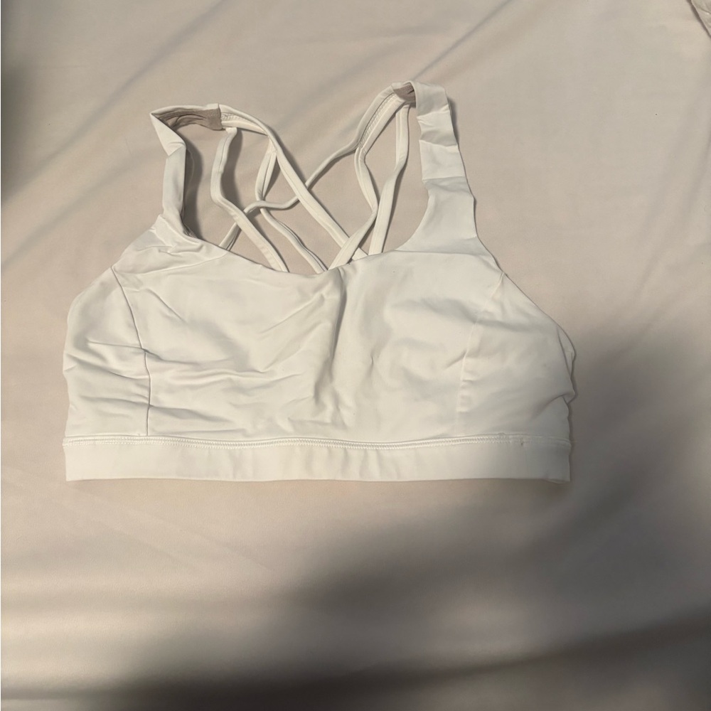 Lululemon Athletica Cream Strappy Sports Bra